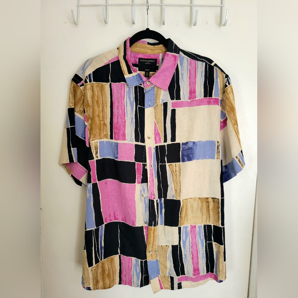 Banana Republic Multicolor Geometric Shirt